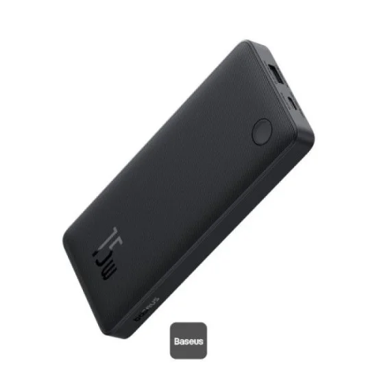 Os-Baseus Airpow Lite Power Bank 10000Mah 15W Cosmic Black (With Simple Series Data Cable Usb To Type-C 30Cm Black)